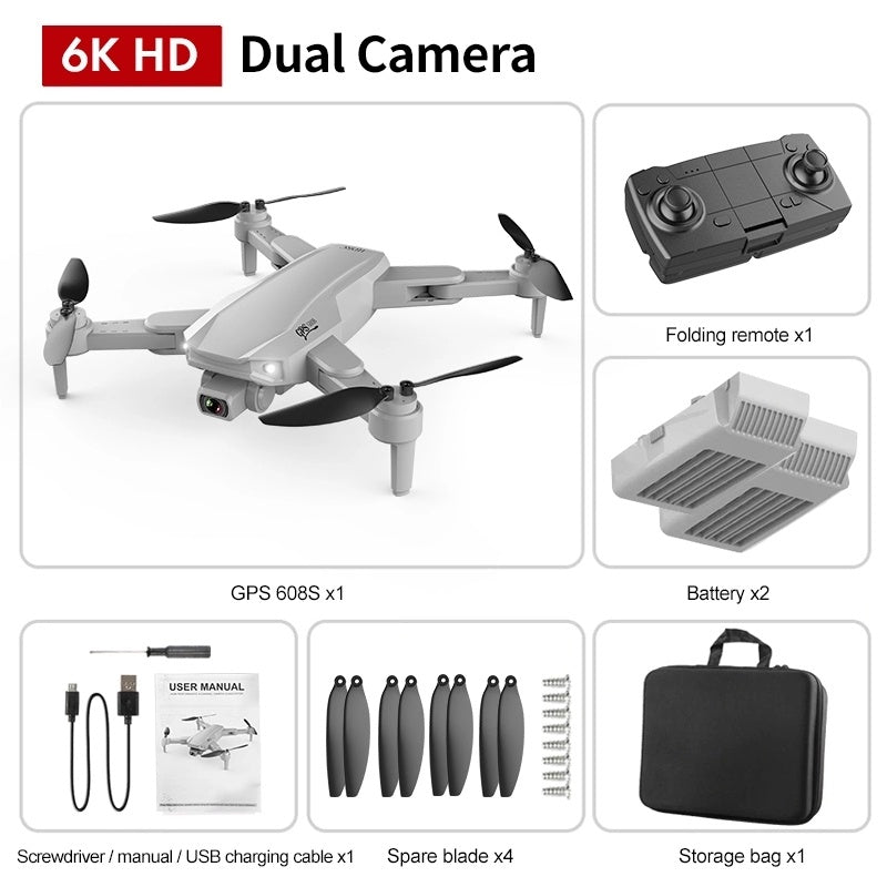 Sell My Stuff GPS 608S drone with 6K HD dual camera and folding remote 2 batteries on Tampa Home & Garden Store