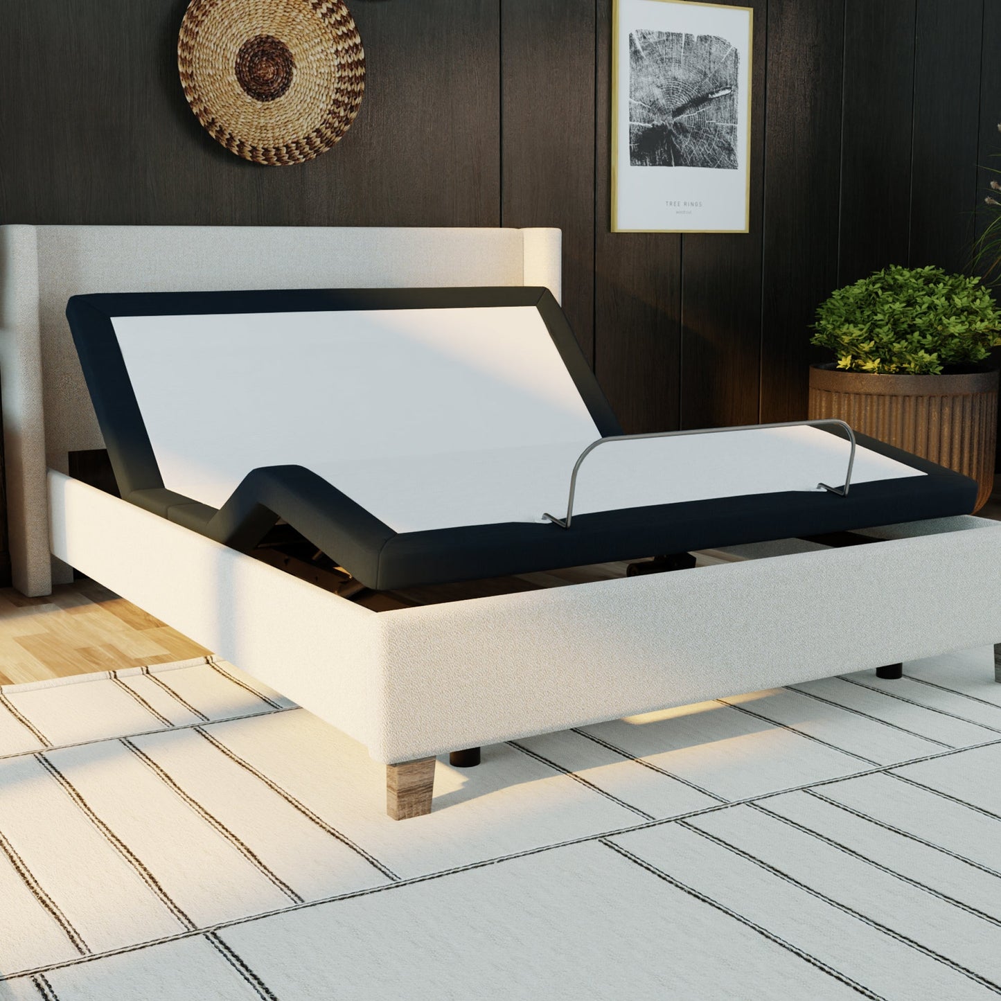 Model 3 Adjustable Base King zero clearance by HouseOfZazla, white king adjustable bed base on Tampa Home & Garden Store