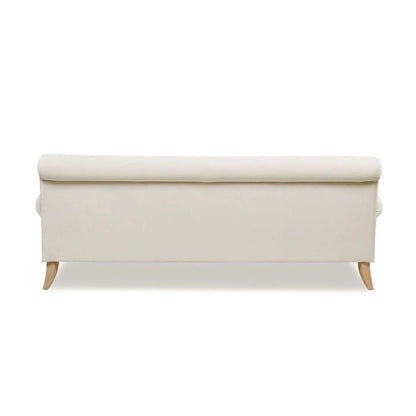 Alana Lawson tightback sofa by Unique Piece Furniture, beige fabric with wood legs on Tampa Home & Garden Store