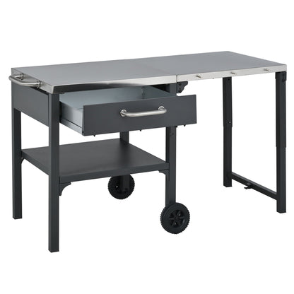 Large Foldable Outdoor Kitchen Cart And Storage
