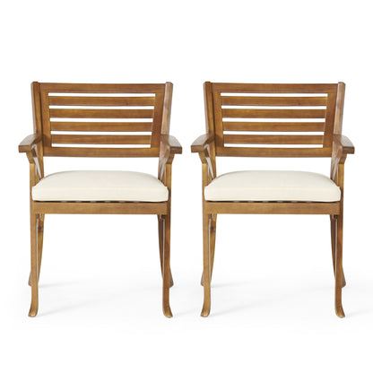 Hermosa Acacia 5 Piece Dining Set With Cushions