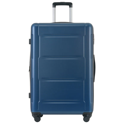 Blue hard-shell luggage with extendable handle and spinner wheels ABS on Tampa Home & Garden Store