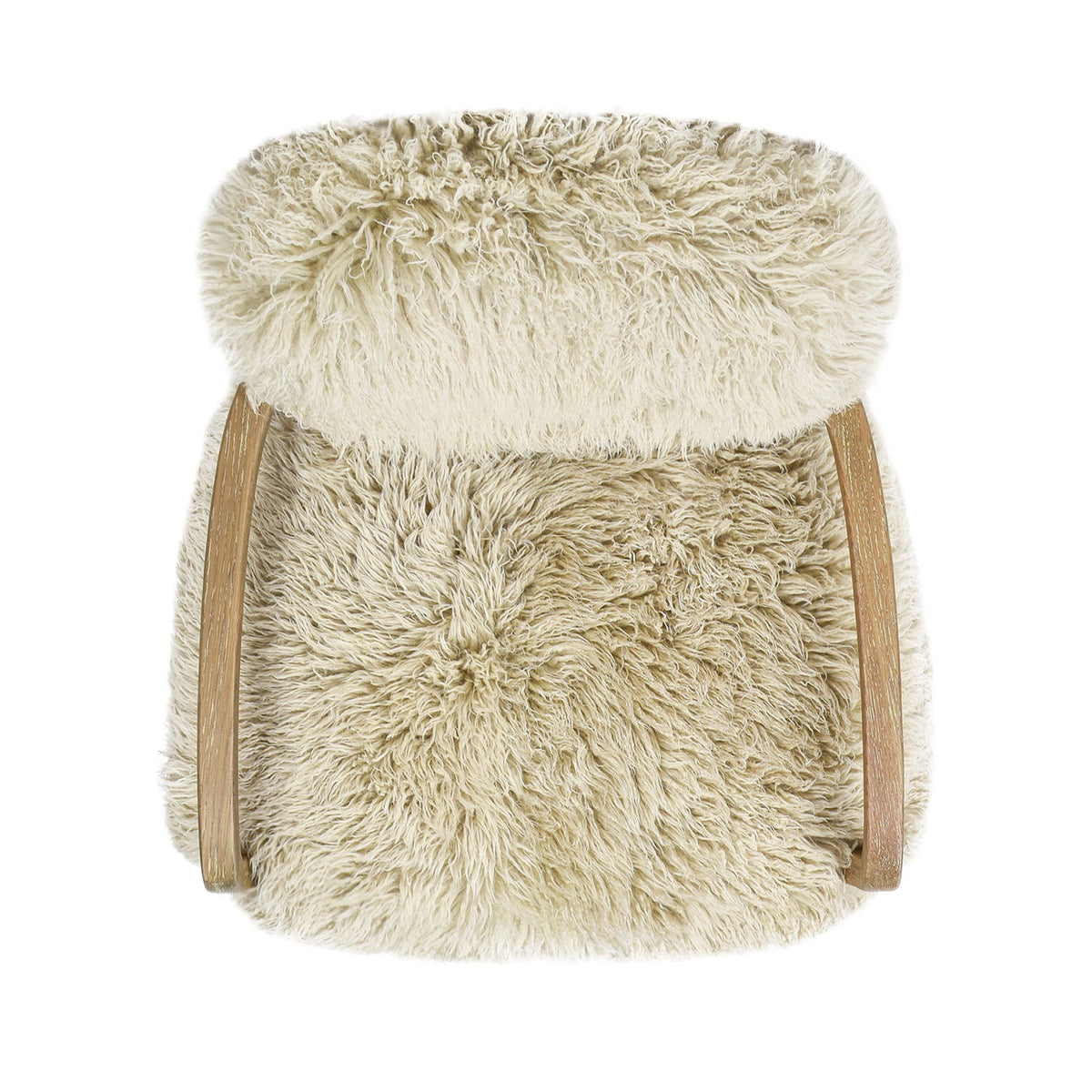 New Zealand Sheepskin Arm Chair with Oak Arms in Taupe Natural by HouseOfZazla Armchairs on Tampa Home & Garden Store