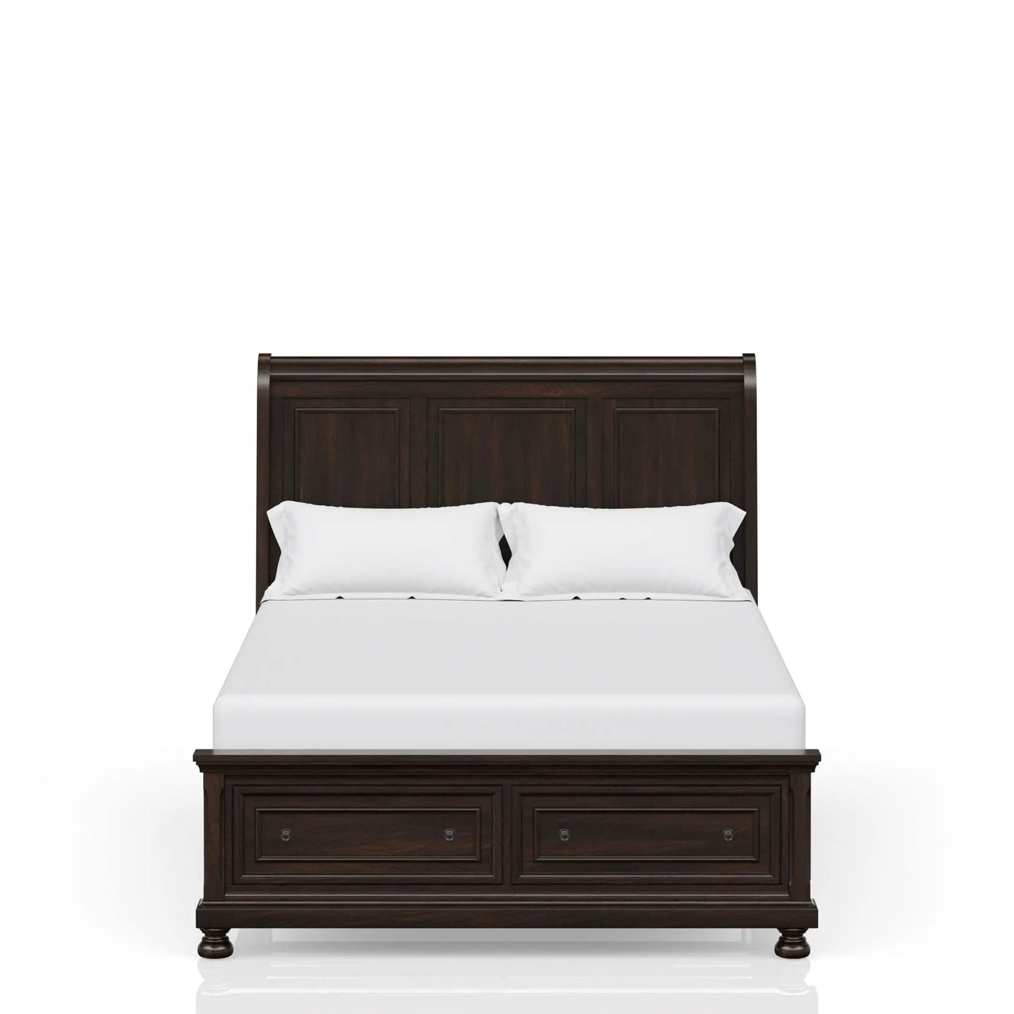 Elegant Antique Storage Bed with Drawers