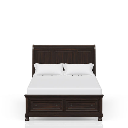Elegant Transitional Storage Bed and Two Drawers