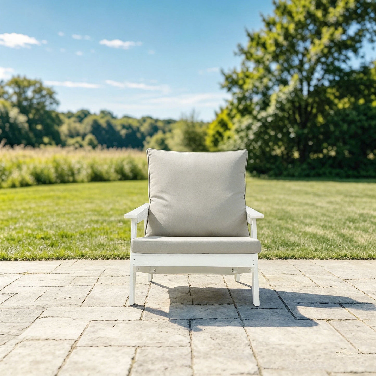 All Weather Hips Outdoor Single Sofa and Cushion