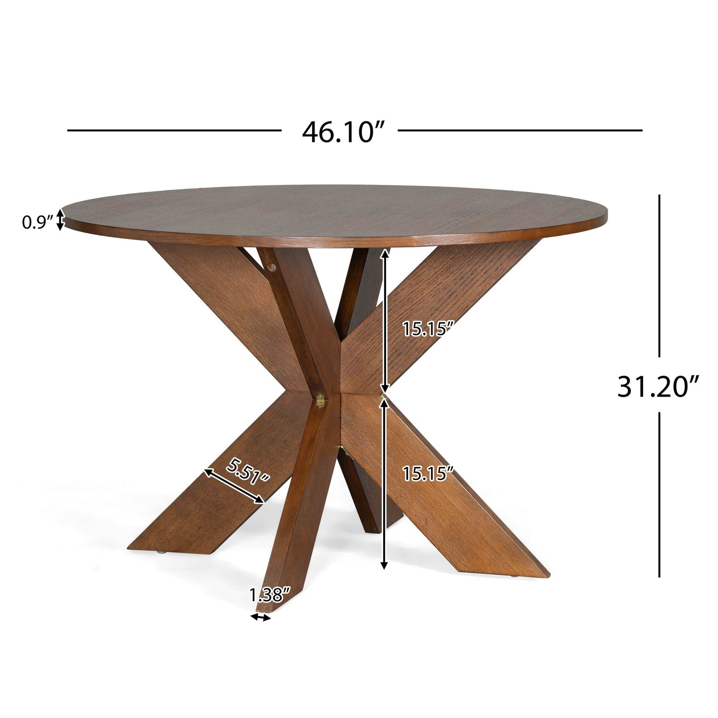 Classic Round Cherry Kitchen and Dining Table