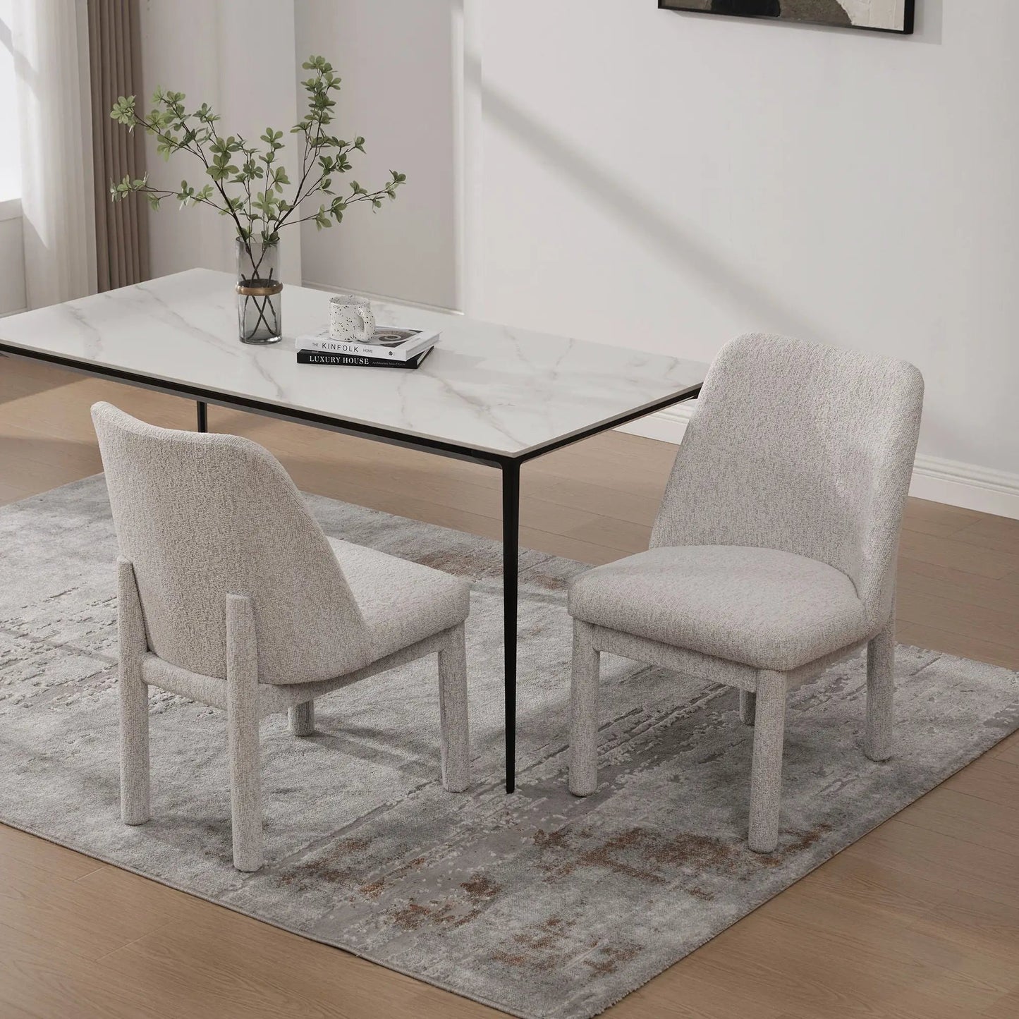 Wide Minimalist Dining Chair for Modern Homes