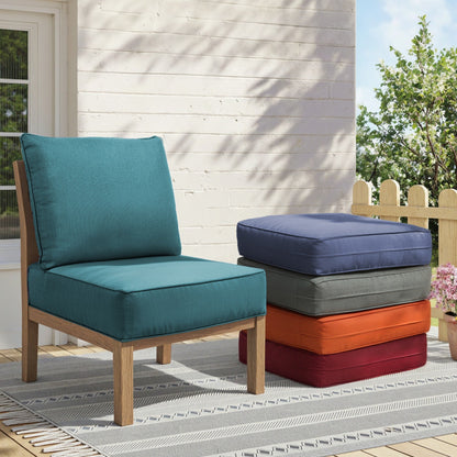 6in thicker outdoor chair cushion set Peacock teal fabric for patio seating HouseOfZazla on Tampa Home & Garden Store