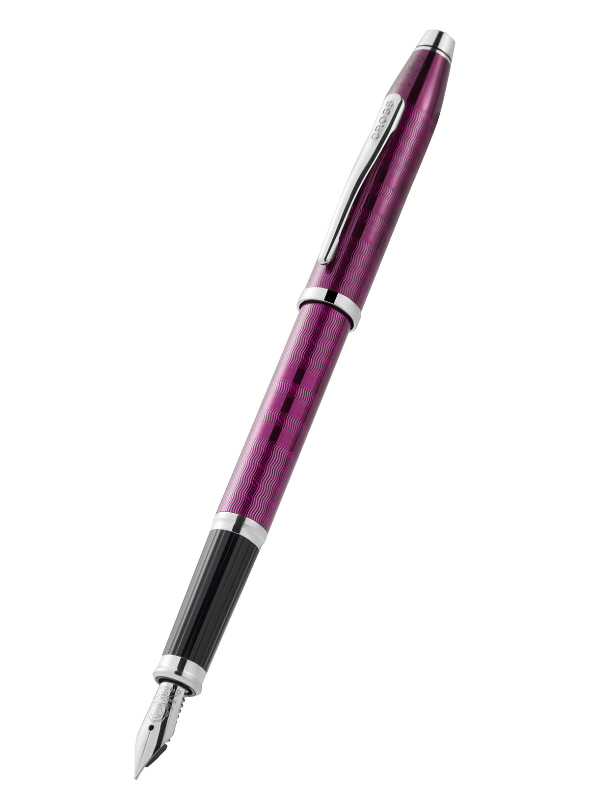 Cross Century II Midnight Plum fountain pen with fine nib, purple resin, silver clip on Tampa Home & Garden Store