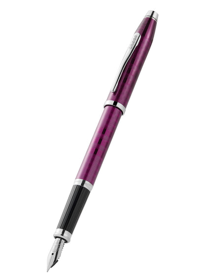 Cross Century II Midnight Plum fountain pen with fine nib, purple resin, silver clip on Tampa Home & Garden Store