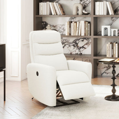 Bloomy High Back Power Recliner Chiffon White