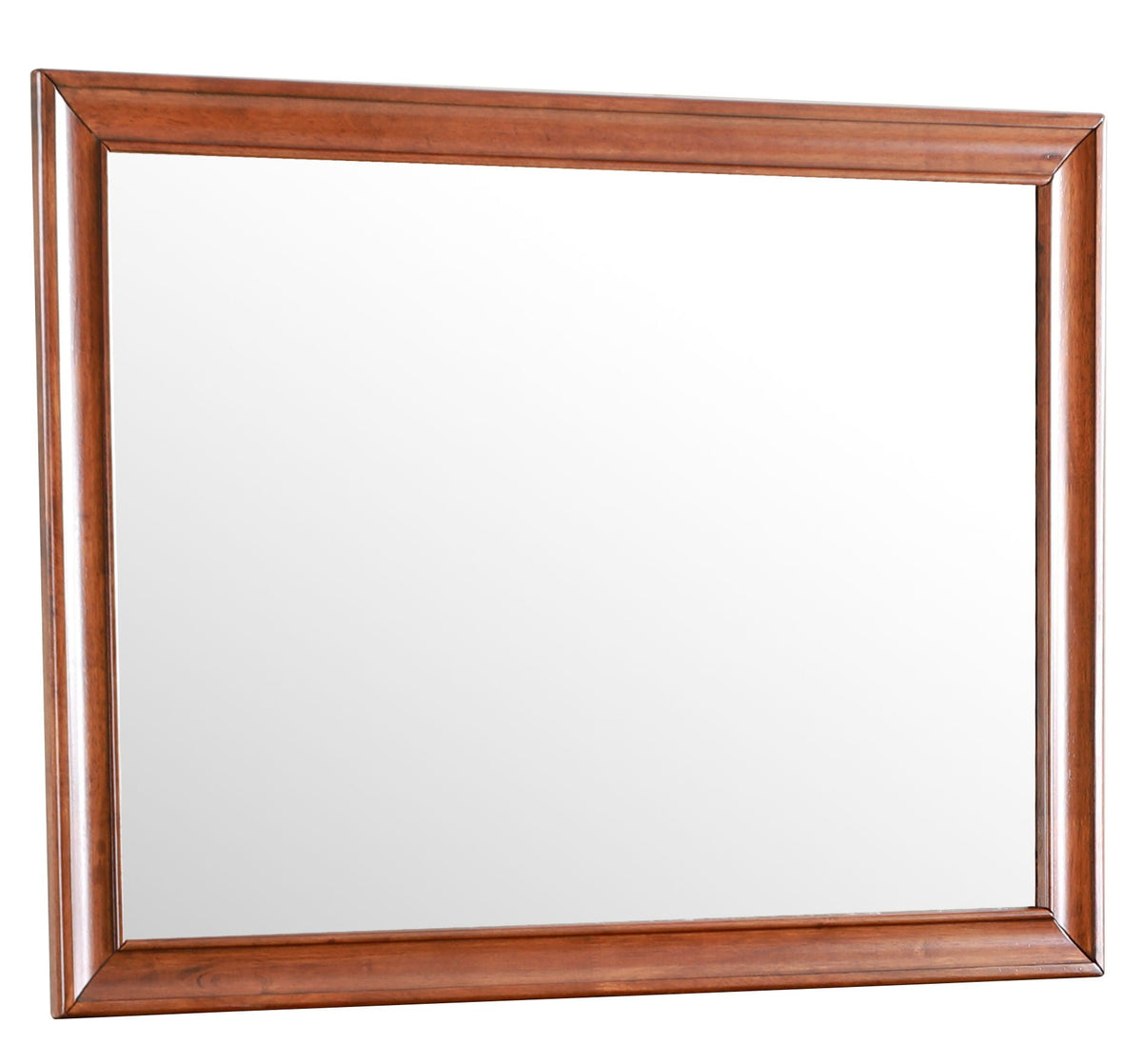 LaVita Mirror with Contemporary Wood Frame - warm brown finish, HouseOfZazla on Tampa Home & Garden Store