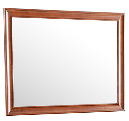 LaVita Mirror with Contemporary Wood Frame - warm brown finish, HouseOfZazla on Tampa Home & Garden Store