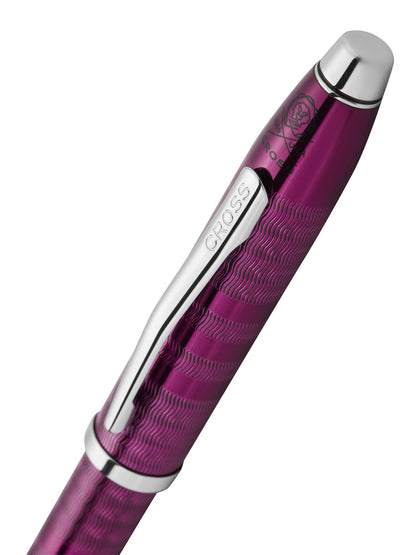 Cross Century II Midnight Plum rollerball pen with purple lacquer body and chrome clip on Tampa Home & Garden Store