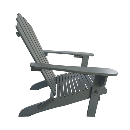 Foldable Outdoor Adirondack Chair Walnut