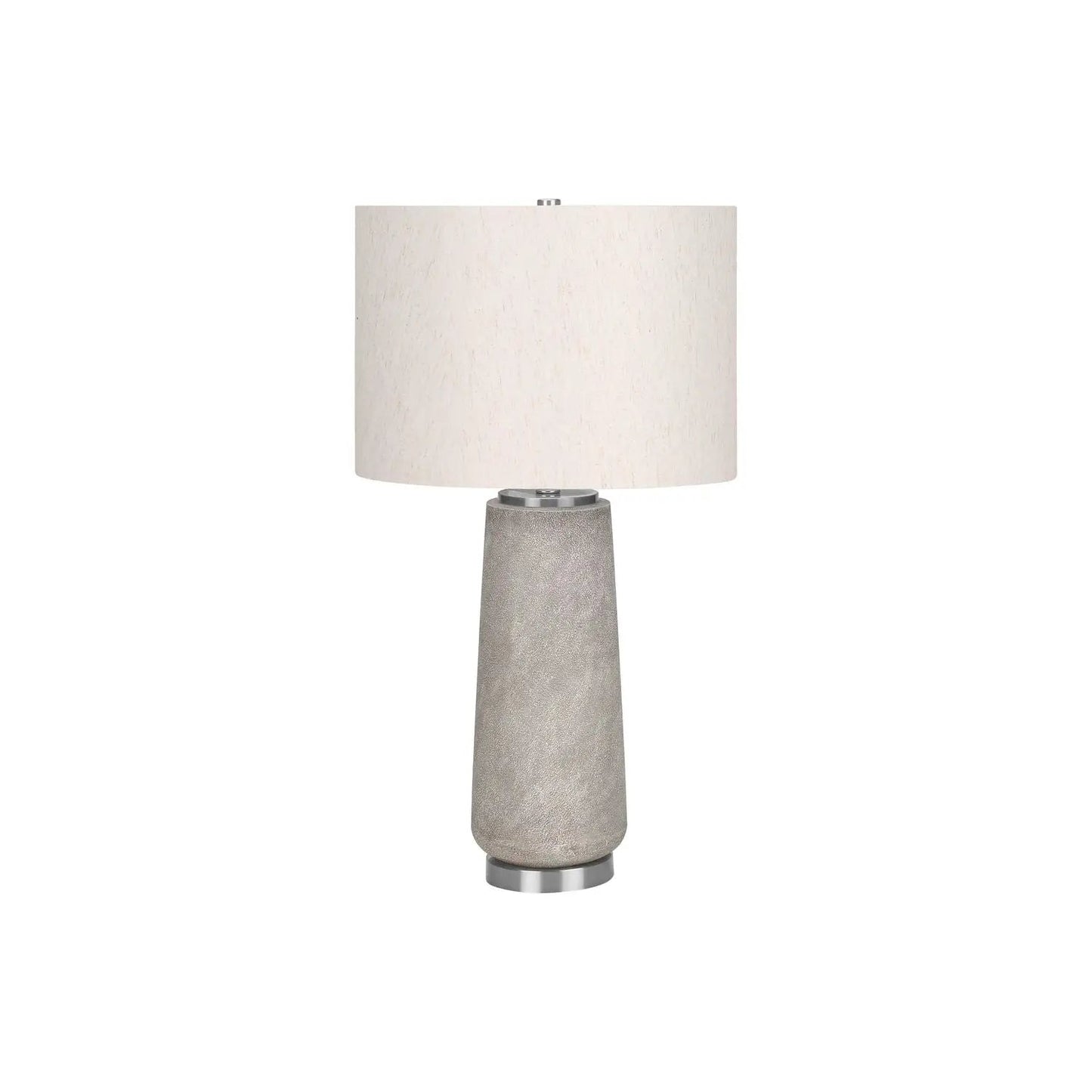 Table lamp gray resin with tapered base and cream shade by Unique Piece Furniture on Tampa Home & Garden Store