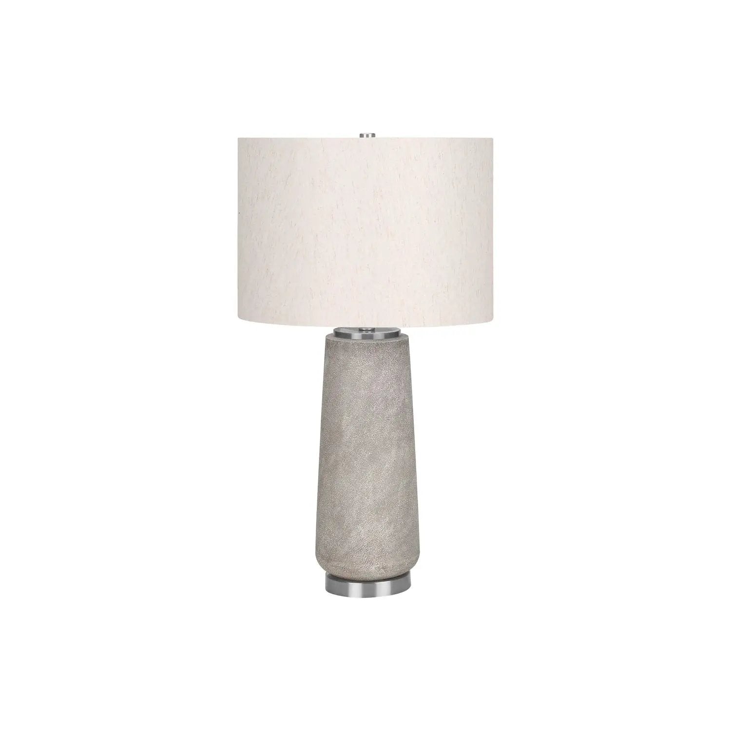 Table lamp gray resin with tapered base and cream shade by Unique Piece Furniture on Tampa Home & Garden Store