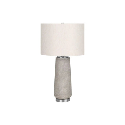 Table lamp gray resin with tapered base and cream shade by Unique Piece Furniture on Tampa Home & Garden Store