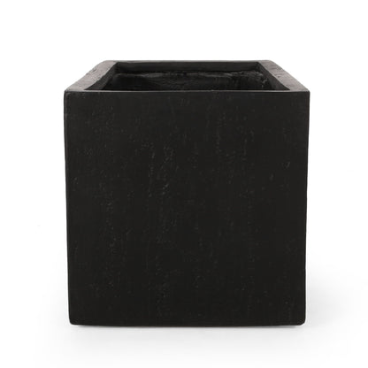 Modern Outdoor Planter square black concrete planter by HouseOfZazla on Tampa Home & Garden Store