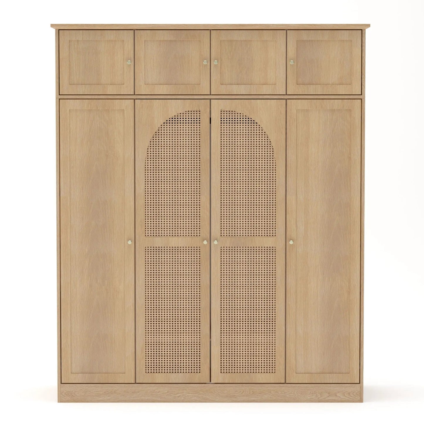8-Door oak armoire wardrobe with vented lower panels by Unique Piece Furniture on Tampa Home & Garden Store