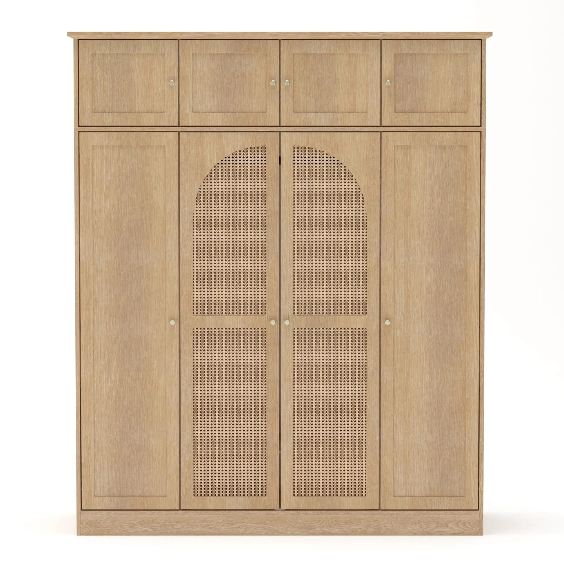 8-Door oak armoire wardrobe with vented lower panels by Unique Piece Furniture on Tampa Home & Garden Store