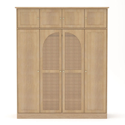 8-Door oak armoire wardrobe with vented lower panels by Unique Piece Furniture on Tampa Home & Garden Store