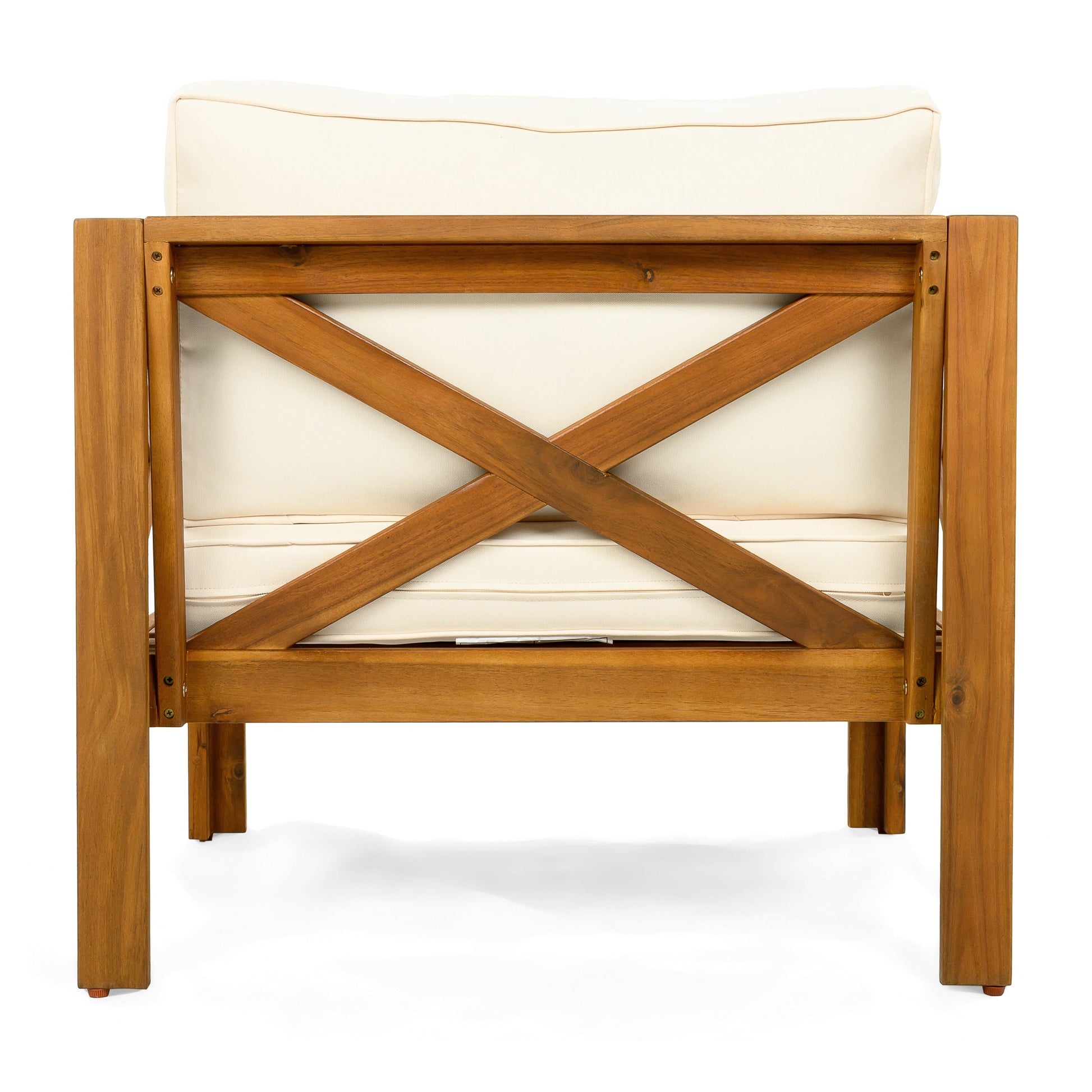 Outdoor Acacia Wood Club Chairs with Cushions, Set of 2 by HouseOfZazla on Tampa Home & Garden Store