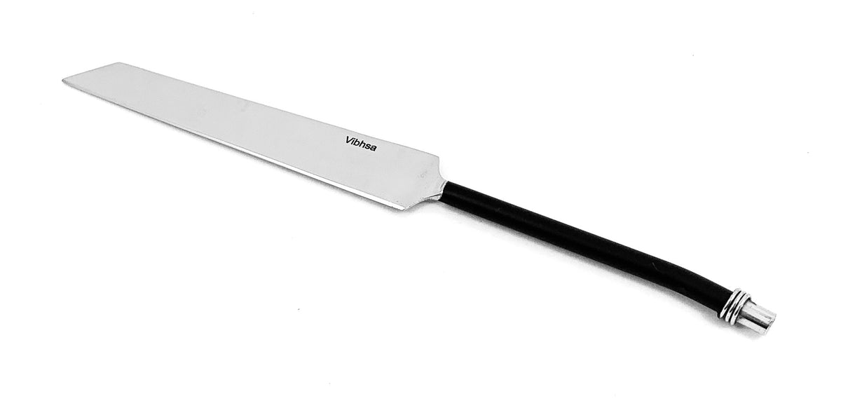 Vibhsa cake knife with black twisted handle and stainless blade on Tampa Home & Garden Store