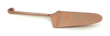 Vibhsa copper finish cake server with long handle and wide blade on Tampa Home & Garden Store