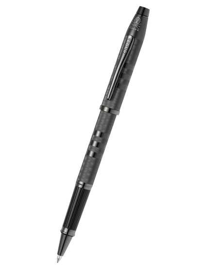 Century II Midnight Black rollerball pen by A.T. Cross with textured grip and silver clip on Tampa Home & Garden Store