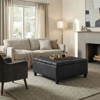 Harrison Upholstered Coffee Table Storage Ottoman