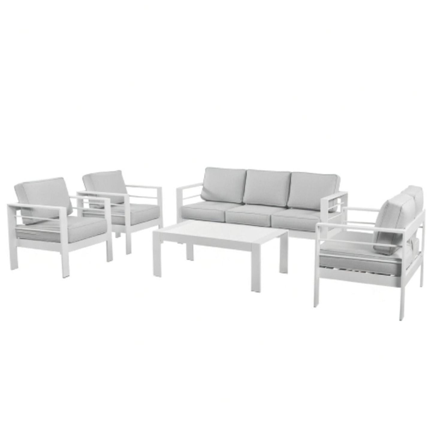 Outdoor Iron Patio Set With The Thick Cushions