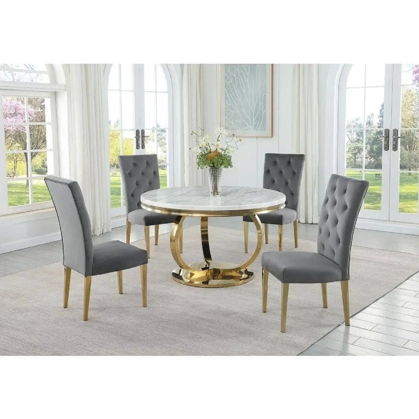 Modern Design Upholstered Dining Chair Set of 2