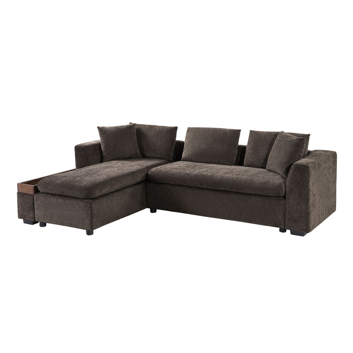 Modern L Shaped Sofa With Storage And Upholstery