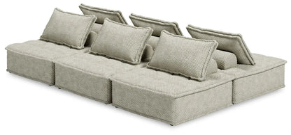 Bales Sectional by Unique Piece Furniture, beige textured fabric with multiple cushions on Tampa Home & Garden Store