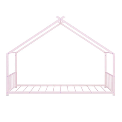 Metal House Bed canopy frame, pink finish, Unique Piece Furniture on Tampa Home & Garden Store