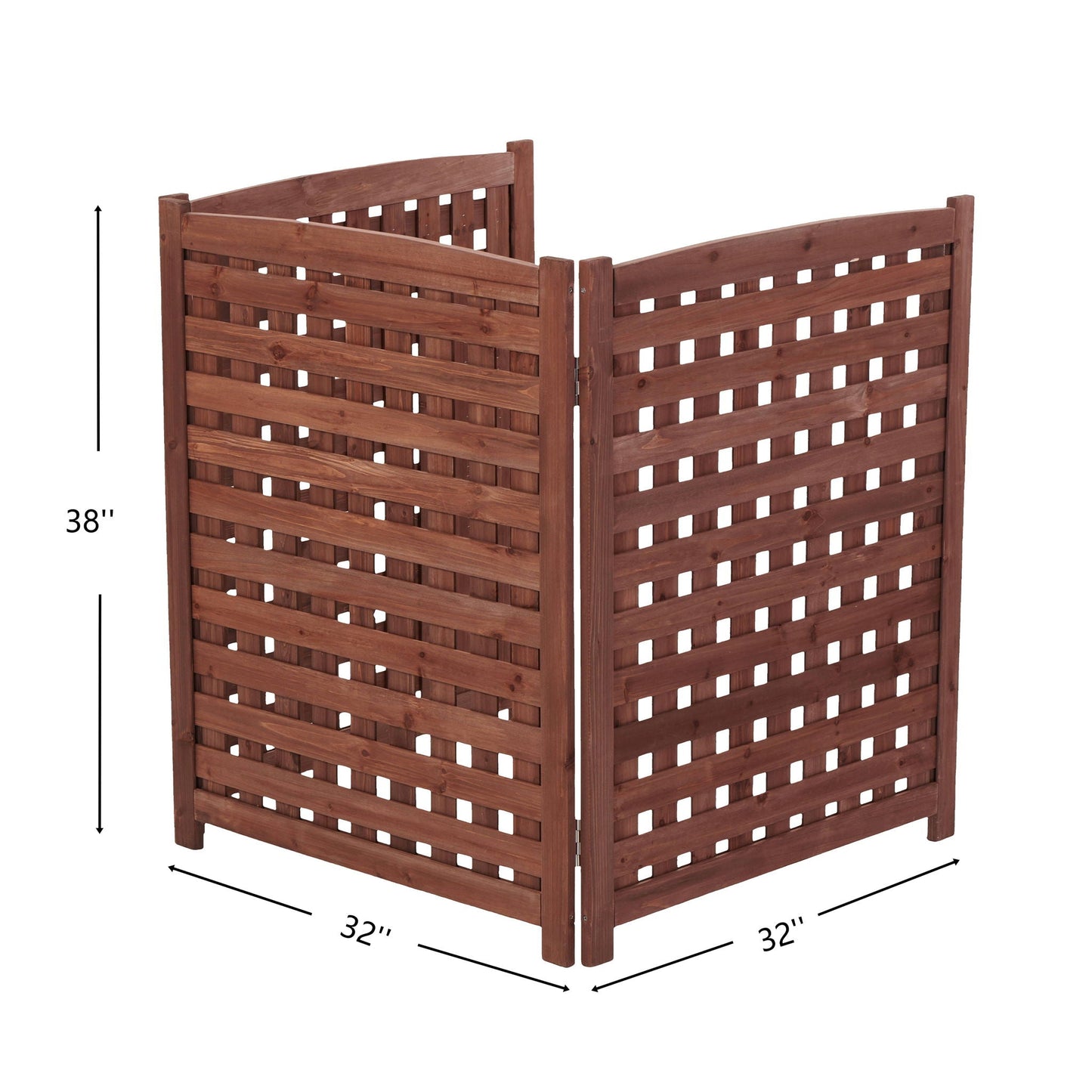 Three Wooden Fences and Outdoor AC Privacy