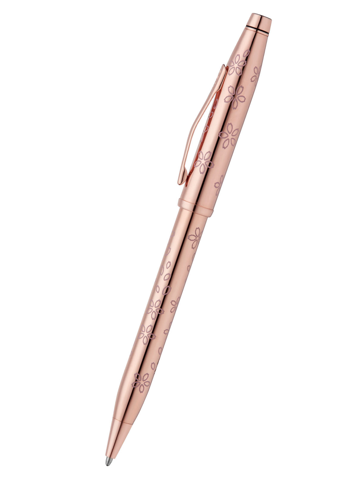 Century II Cherry Blossom rose gold plated ballpoint pen by A.T. Cross with floral motif on Tampa Home & Garden Store