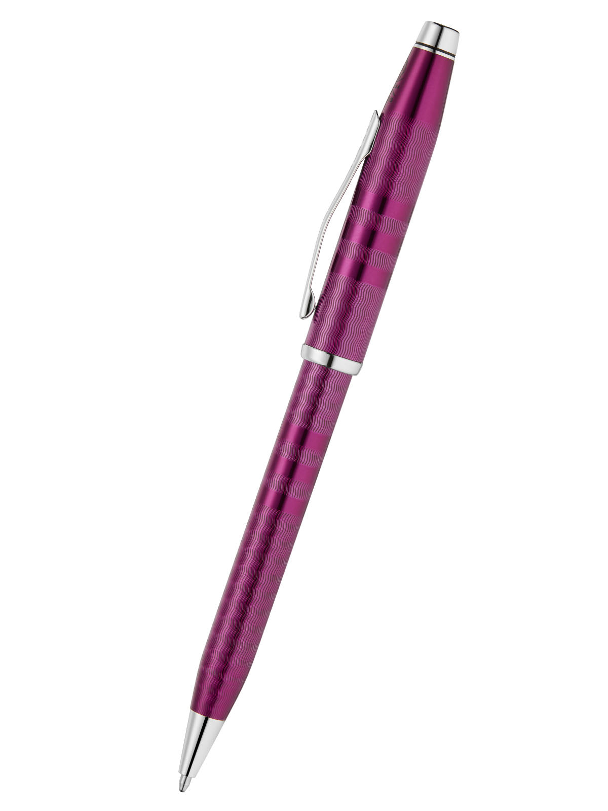 Century II Midnight Plum Ballpoint Pen by A.T. Cross with silver clip and plum barrel on Tampa Home & Garden Store