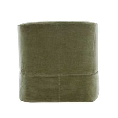 Skirted swivel chair olive green velvet with 360° rotation HouseOfZazla on Tampa Home & Garden Store