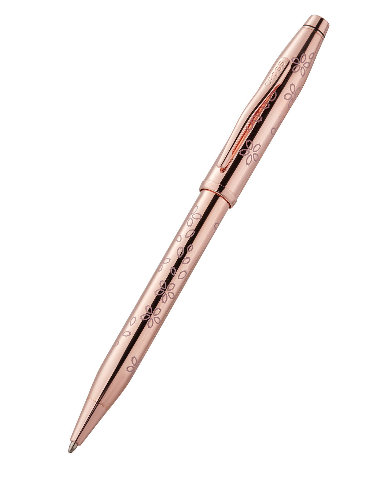 Cross Century II Cherry Blossom rose gold plated ballpoint pen with floral motif on Tampa Home & Garden Store
