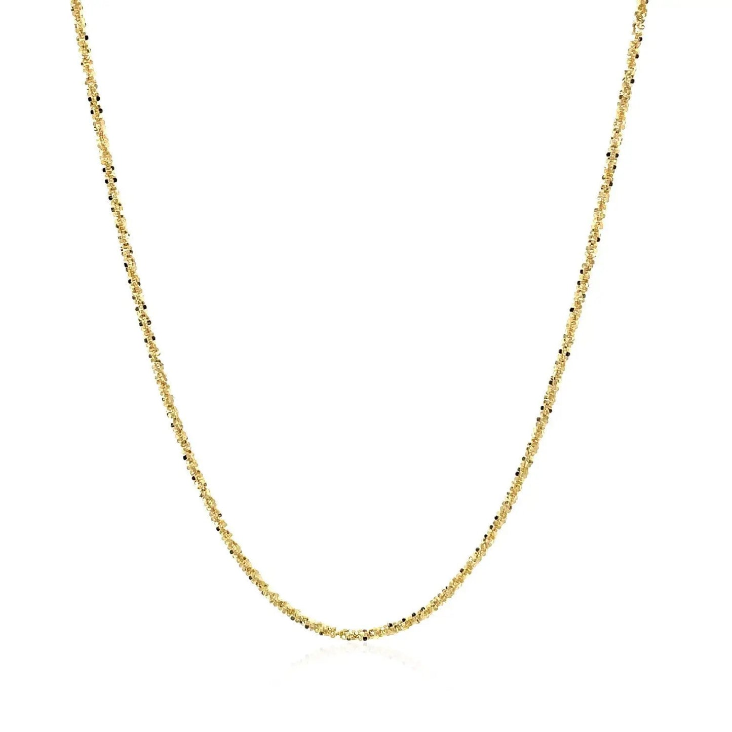 14k yellow gold sparkle chain necklace 1.1mm, delicate beaded links by Bids.com on Tampa Home & Garden Store