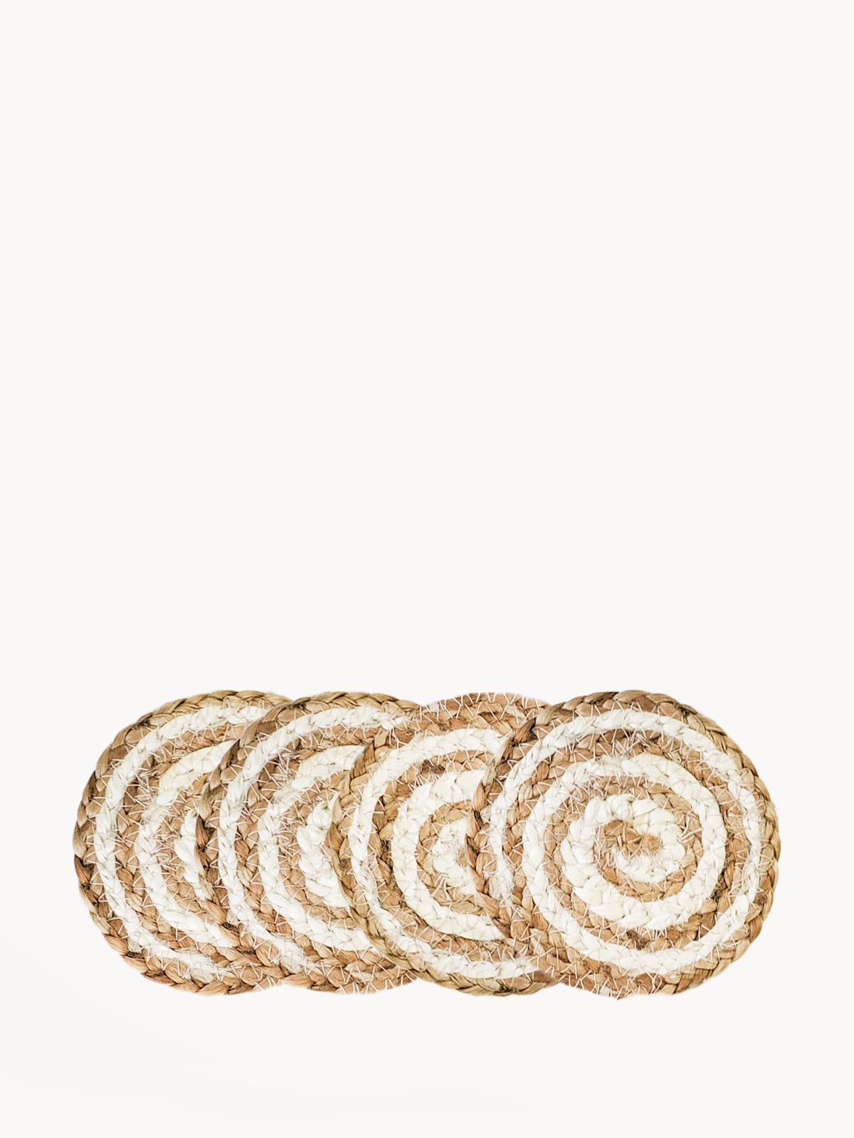 Dessous de verre spirale Kata - Naturel (lot de 4)