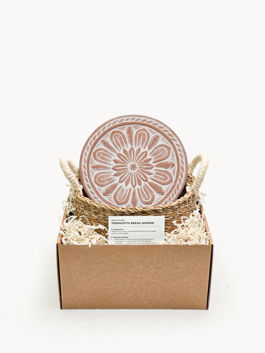 Calentador de pan y cesta - Vintage Flower