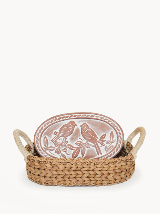 Chauffe-pain et panier - Lovebirds Oval