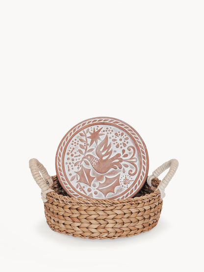 Calentador de pan y cesta - Bird Round