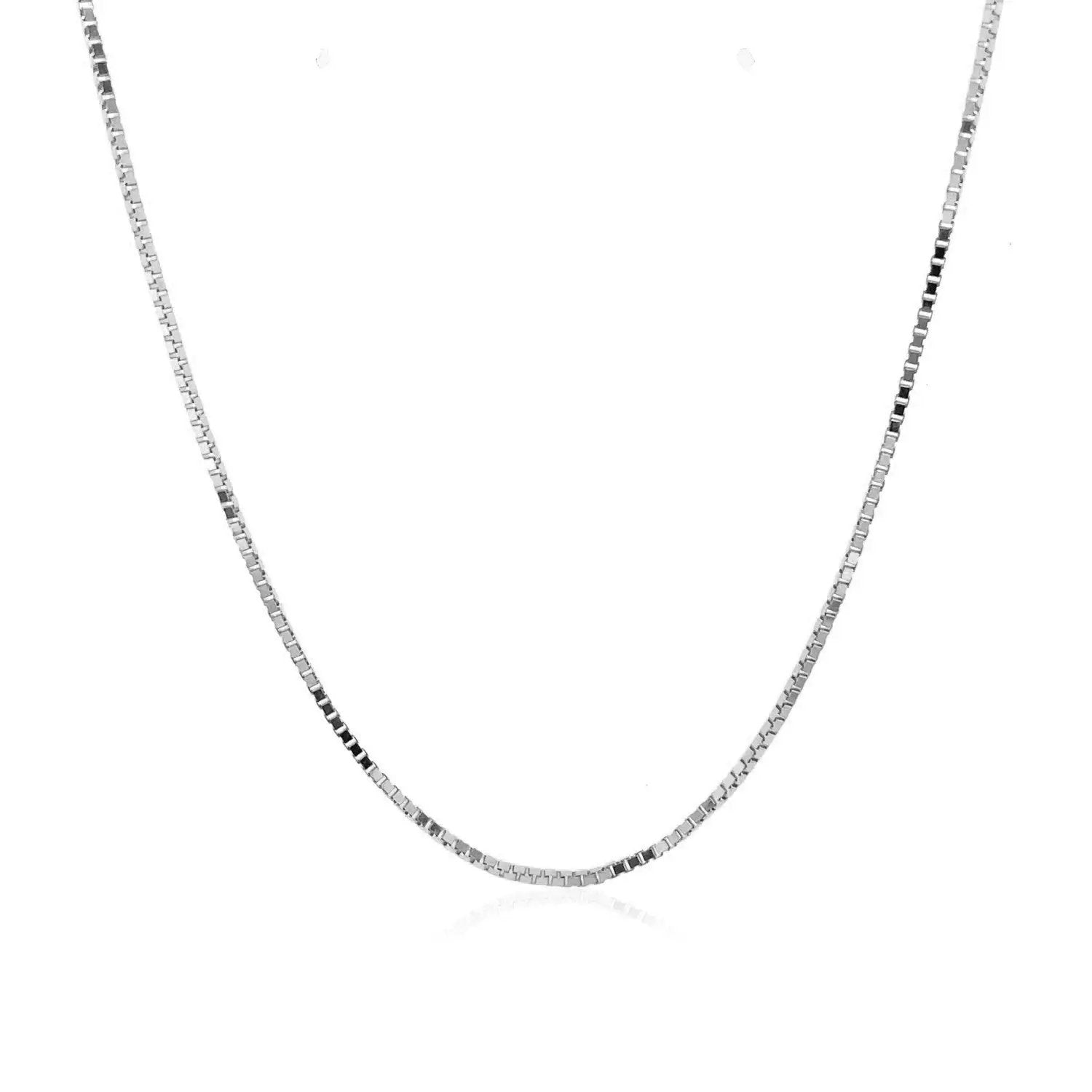 10k white gold box chain necklace 1.0mm, classic square-link style by Bids.com on Tampa Home & Garden Store