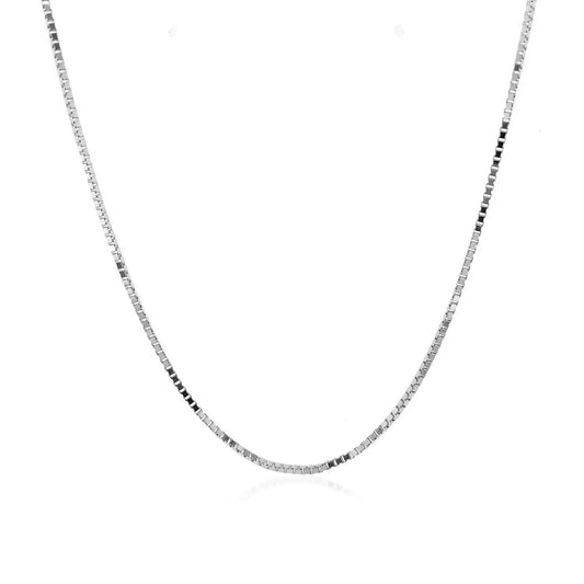 10k white gold box chain necklace 1.0mm, classic square-link style by Bids.com on Tampa Home & Garden Store