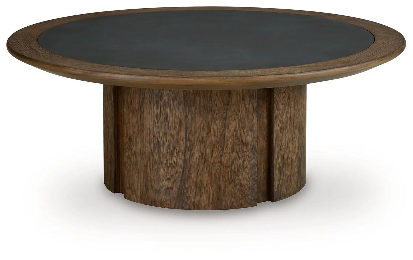 Dontayne Round Table with Dark Top Living Room